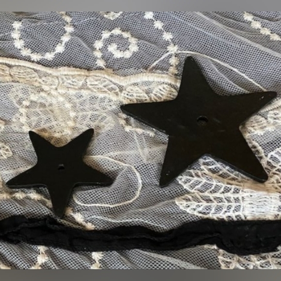 Other - Vintage Rustic Farmhouse Black Cast Iron Star Set, 4" + 2-1/2", Set of 2